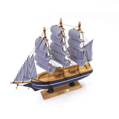 China Europe& Living Room Handmade Model Ship Wooden Model Ship Sailboat Decor Decorative Items For American Wooden Model Sailboat for sale