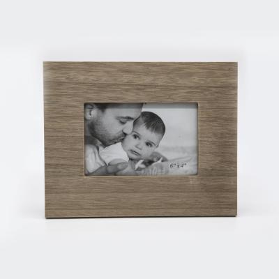 China Decorative Factory View Factory Outlet Custom Log Texture Wooden Photo Frame Hone Stone Photo Frame for sale