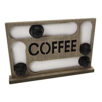 China Sustainable Factory Outlet Rectangle Custom Coffee Capsule Storage Wooden Coffee Storage for sale