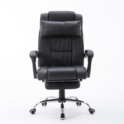 China Ergonomic Office Chair (Height) PU Adjustable E-commercial Leather Office Chair With Footrest for sale