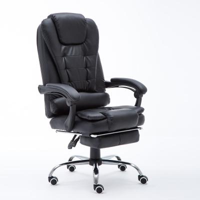 China (Height)Adjustable Chair Cheap Price OEM Produce Luxury PU Boss Swivel Office Chair Leather High Back Black for sale