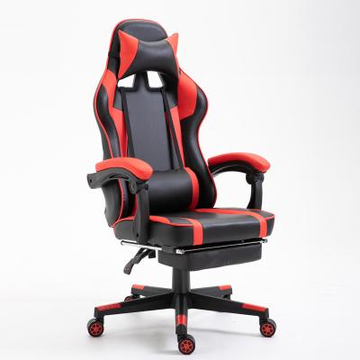 China Adjustable (height) High Quality 135 Degree Reclining Leather Computer Gaming Chair With Footrest for sale