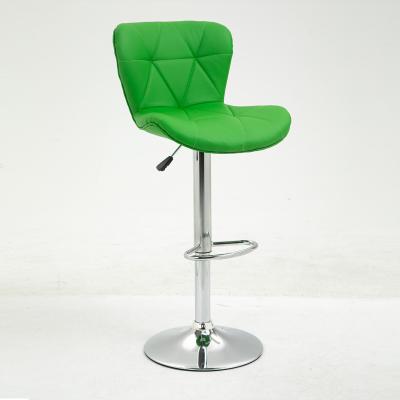 China Modern Chrome Plated Steel Base Swivel Modern Synthetic Leather Bar Stools On Sale for sale