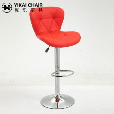 China Modern Wholesale Luxury Bar Chairs Red Counter Height Chair Swivel Bar Stool Chair for sale