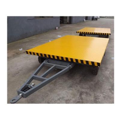 China Factory Warehouse Transfer Traction Truck Hand Platform Trolley Platform 4 Wheels Folding Hand Truck Utility Cart for sale