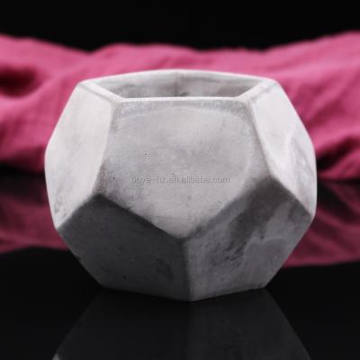 China Wholesale Home Decoration BOYE Hexagonal Clear Home Decoration Concrete Candle Jars for sale