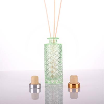 China 100ml Glass Bottle, Home Decor Classic Square Home Perfume Diffuser Decoration BOYE Green Bottle for sale