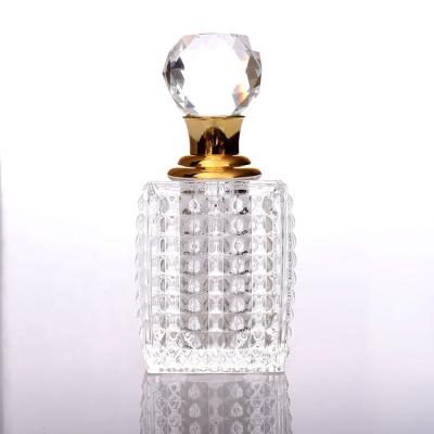 China BOYE 3ml/6ml/12ml Personal Luxury Square Rose Attar Essential Oil K9 Crystal Diamond Perfume Bottle for sale