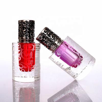 China Personal Care BOYE Luxury Purple / Customized Colored Logo Printed Attar Essential Oil K9 Glass Perfume Crystal Bottles for sale