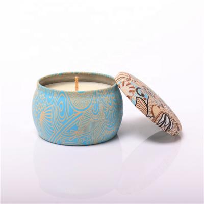 China Beautiful Decoration BOYE Home Decorative Wax Metal Tin Scented Candles Wedding for sale