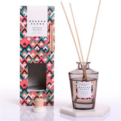 China Sustainable Sticks Fiber And Tubular Home Decoration Diffuser Glass Bottle Aromatherapy for sale