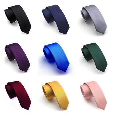 China MEN'S CLOTHING 6cm new neck tie fashion tie free men's simple tie solid tie yellow black green high quality skinny thin style for sale