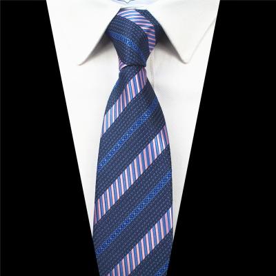 China Fashion Custom High Quality Custom Polyester Tie Fabric Italian Silk Corbatas Woven Neck Ties Men's Tie for sale