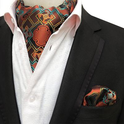 China Luxury Vintage Jacquard Men's Silk Paisley Cashew Tie Scarf Soft Silk Neck Tie Scarf Set Crac! crack! formal british gentleman self for sale