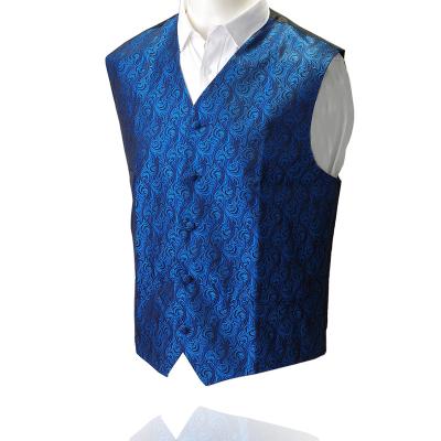 China Breathable Style Men's Business One-Piece Sleeveless Vests Slim Fit Men Invest Suit Print For Party Wedding Formal Occasions for sale