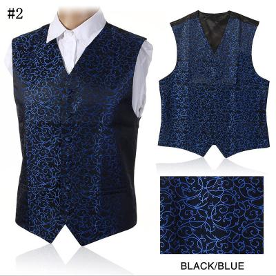 China Men's Casual Irregular Checked Suit Vest Pattern Breathable Floral Regular Fit Jacket Vest For Business Daily Wear for sale