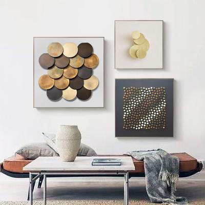 China Waterproof+ECO-Friendly Gold Zen Circle Canvas Painting Modern Abstract Wall Art Minimalism Poster and Print Picture for Living Room Home Interior Decor for sale