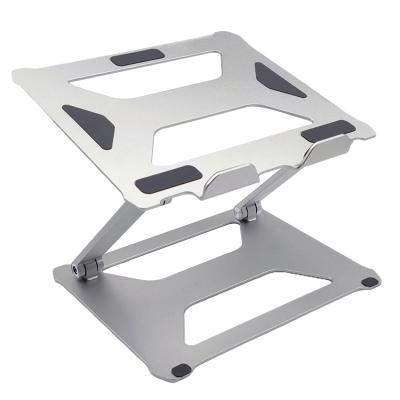 China Portable Silver Aluminum Foldable Laptop Stand (Height) New Arrival Laptop Desk Adjustable Stand for sale