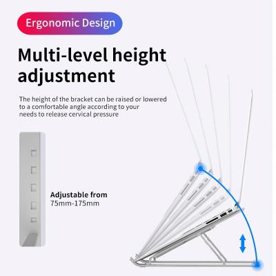 China Adjustable (height) in stock universal aluminum alloy laptop stand aluminum alloy laptop stand holder for macbook for sale