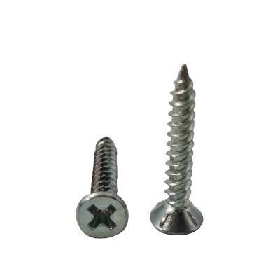 China Hot Sale Phillips Flat Countersunk Head With Seeds Galvanized Chipboard Screws for sale