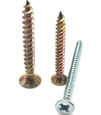 China Hot Selling Pan Factory Chipboard Screws Zinc Yellow Wood Screws Self Tapping Screws With Tips for sale