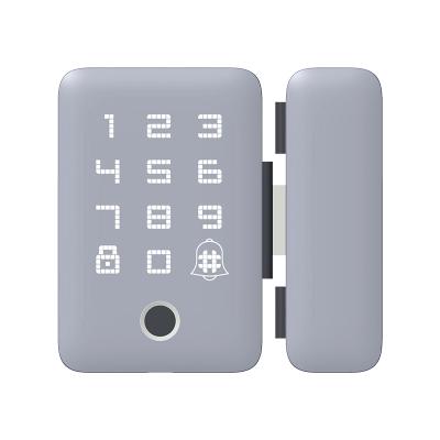 China smartlock Digital keyless biometric fingerprint keypad sliding smart door sensor glassbd safety lok for sale