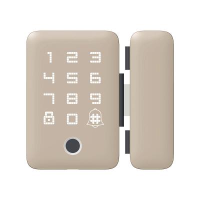 China Smart Glass Lock Hot Selling Good Quality free-drilling installation Glass fingerprint lock for sale