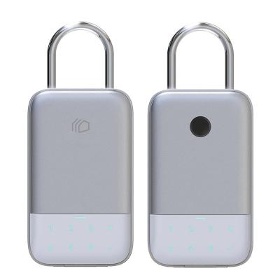 China 2020 New Design Fingerprint Blueteeth Door Lock Box Stick On Wall Anti Water Lock Key Box Amazon Hot Sale Smart Lock Box Keys for sale