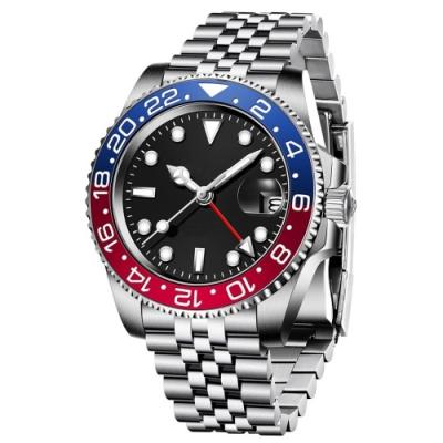 China GMT GTM Automatic Swiss Watch Custom Logo Powered eta 4130 Movement Watches For Men  master 2  Super pepsi for sale