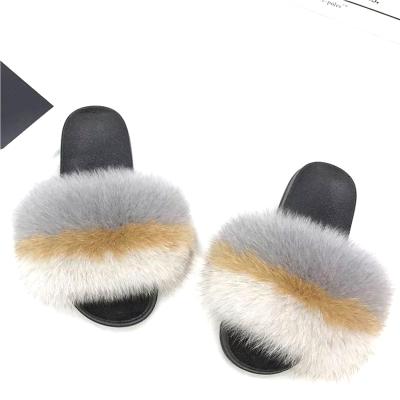 China CUSHIONING Soft Leather Slippers Crisscross Indoor Fur Slippers for sale