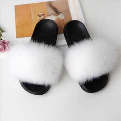 China CUSHIONING thick mink fur slippers logo fur slippers for sale