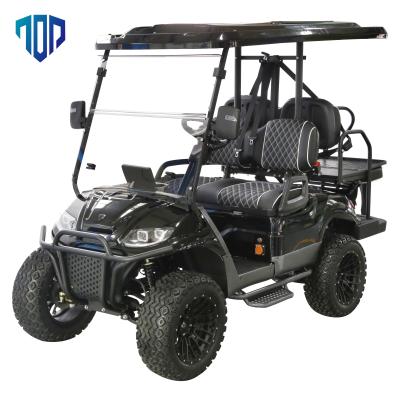 China 25miles/H Black Electric Golf Cart , Double A Arm Construction Electrical Golf Cart for sale