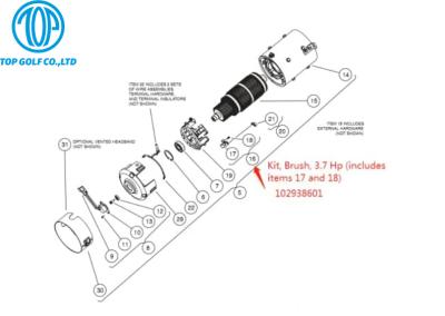 China 1029386-01 / 102938601 Motor Brush Set 3.7HP Fit For Club Car L6 And L8 for sale