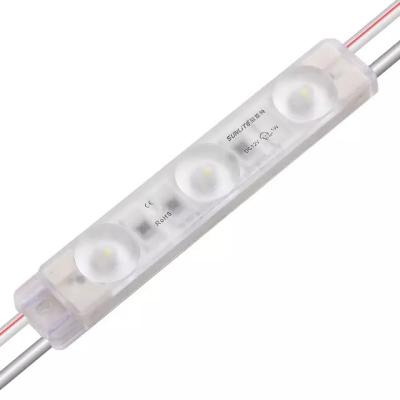 China GaAs SMD2835 LED Module 12V 1.5W IP65 3 Led Injection Led Module Light For Signage With Lens No Spot for sale