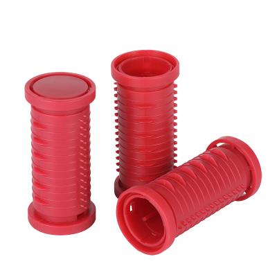 China Industrial Customized Red Hair Roller Suppliers Plastic Roller Hair Curler Hair Styling Accessories for sale