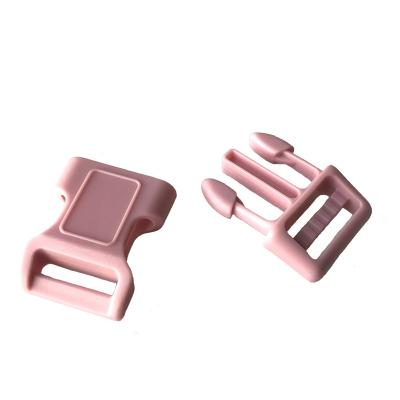 China Fasion Customized Contoured Plastic Side Release Buckles Suppliers Plastic Buckle Pink Backpack Bag Buckle for sale