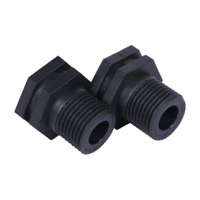 China Joining Pipe Lines High Quality Straight Connectors Plastic Threaded Cheap Plastic Plumbing Fittings Black Threaded Pipe Fittings for sale