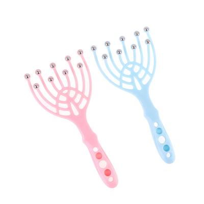 China Wholesale Fashionable Claw Steel Ball Head Massager Supplier Stimulate Blood Circulate Scalp Pink Relax Spa Pain Relief for sale