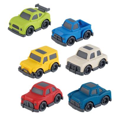 China 2022 Promotional Hot Selling Amazon Direct Manufacture Simulation Toy 6PCS Free Wheel Cartoon Car For Kids Gift for sale