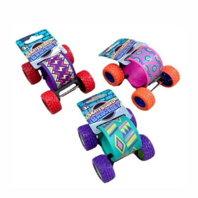 China 2022 Hot New Design Plastic Kids Stop Deformation Drivable Ring Pull Out Pat Skateboard Bracelet Car Toys For Kid As Gift for sale