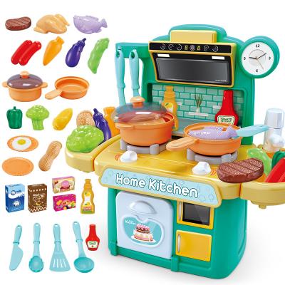 China For Kids Kitchen Play Set Pretend Play Kitchen Toy Set Food Cart Kids Kitchen Set For Kids Girls And Boys for sale