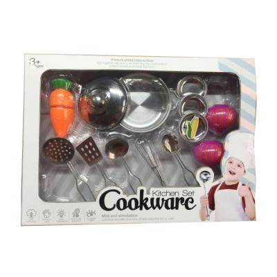 China Wholesale Hot Seller Metal Stainless Steel Baking Tableware For Kids Kitchen Toys for sale