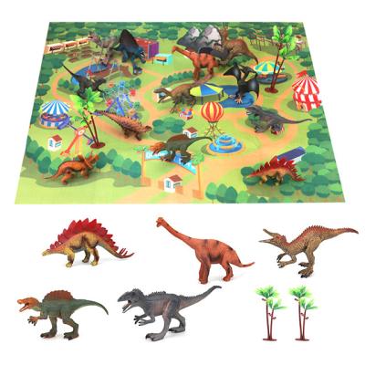 China Amazon DIY Simulation Solid Game Mats Animal Models Trees Garden Decoration Education Realistic Dinosaur Toy For Kids Gift BL1543367 for sale