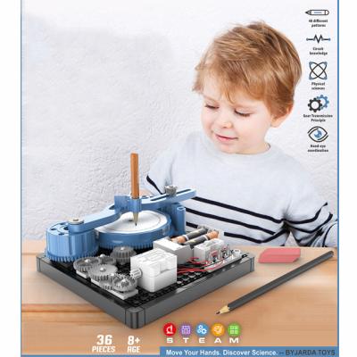 China 2022 new toys DIY Self-assembled STEAM parent-child game interaction 36pcs gear transmission drawing instrument toy BL1544099 for sale