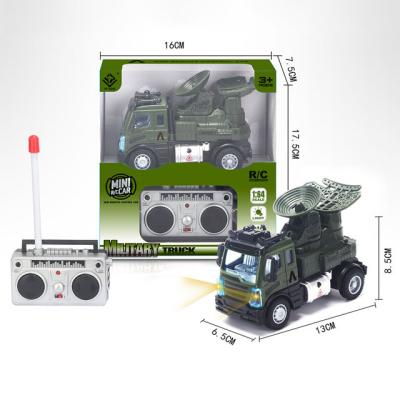 China Hot 1:64 RC Hobby Amazon Sale Radar RC Vehicle 1:64 Style 27Mhz Four Way European Army Green Remote Control Military Car For Kids Other Toy for sale