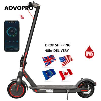 China EU warehouse 350W FR motor 7.8/10.5/18.2ah battery IP 65 battery powerful foldable lcd display screen+LED light AOVO UK electric scooter pro for sale