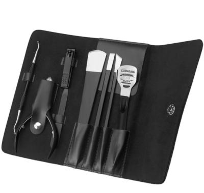 China The Right Handed Black Scissors Stainless Steel Quality Set Pedicure Kit Set For Wholesale Salon Porcelain Pedicure Tool Kit for sale