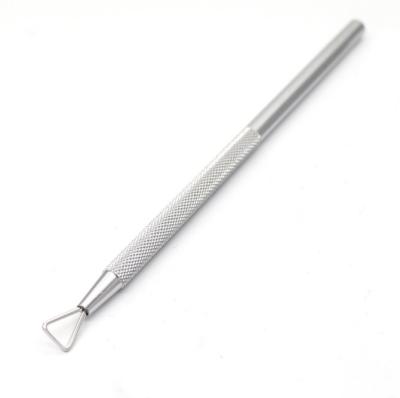 China Durable Titanium Art Cuticle Custom Color Nail Groove Cleaning Quality Steel Pusher Pusher for sale