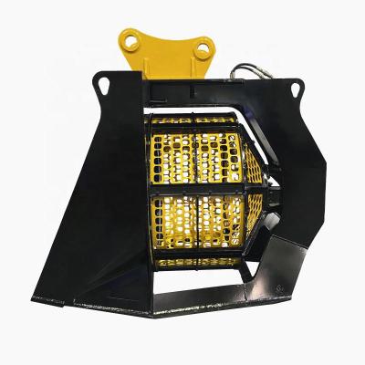 China 11-19 ton Farms Hydraulic Excavator Screen Bucket 4 - 60 Ton Screening Bucket for sale