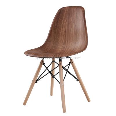 China Wholesale New Style Norsic Chair Modern Design Dining Chairs Wooden Legs Wood Color Plastic Chair for sale